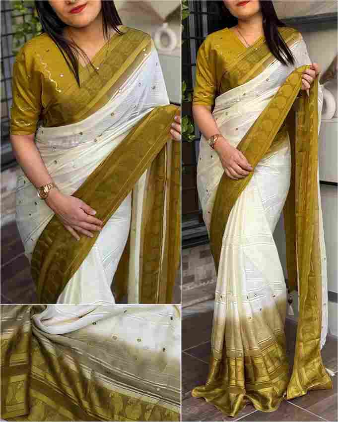 BT-56 Hanaya Georgette Fancy Saree with Gottapati Mirror Work Wholesale Sarees in Surat