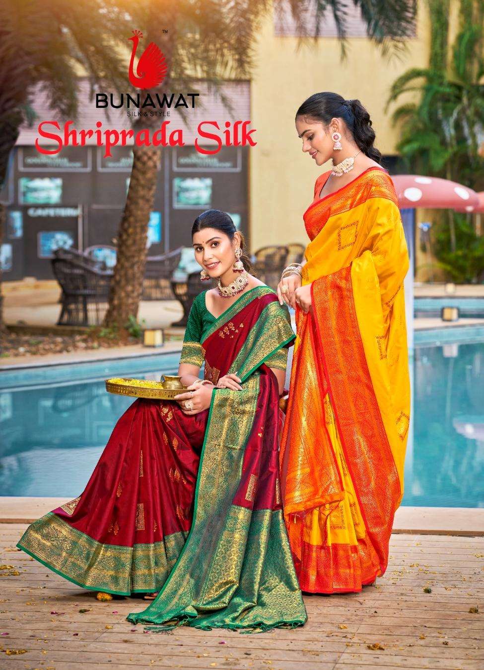 Bunawat Shripada Silk Printed Designer Saree Wholesale in Surat