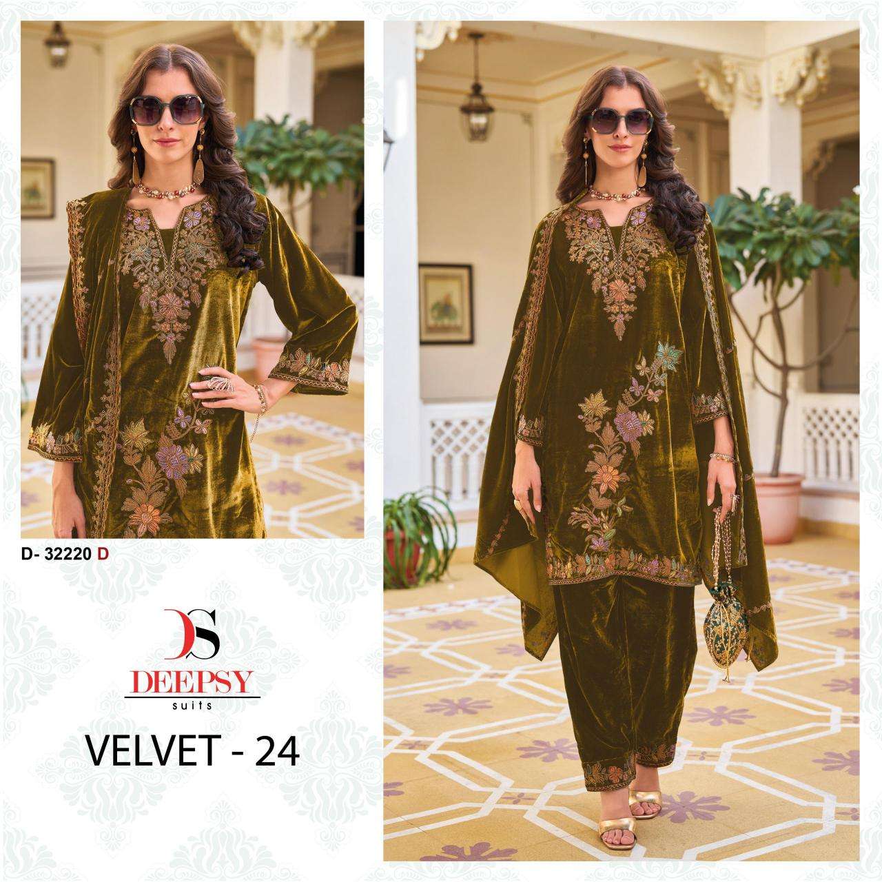 deepsy suits velvet 24 d no 32220 11000 Velvet Wholesale Salwar Kameez in Surat