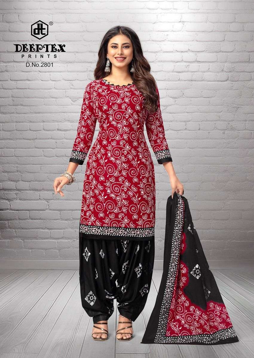 Deeptex Batik Plus Vol-28 series 2801-2810 Pure Cotton Wholesale Salwar Kameez in Surat