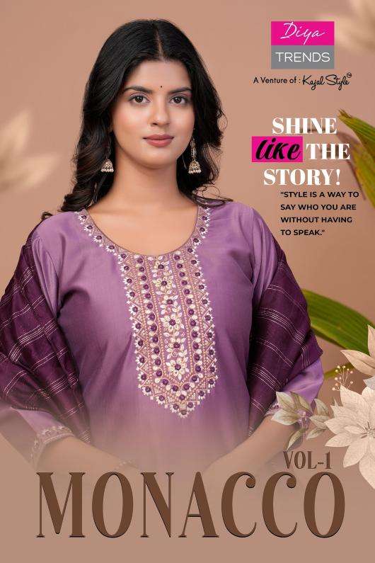 diya trends monacco vol 1 series 1001-1008 Modal Silk Wholesale Salwar Kameez in Surat