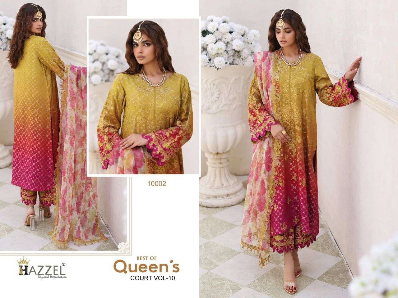 Hazzel Queens Court Vol 10 series 10001-10004 COTTON wholesale salwar kameez in surat