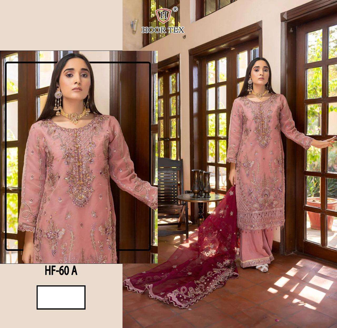 Hoor Tex HF-60 A To D Heavy Organza Wholesale Salwar Kameez in Surat