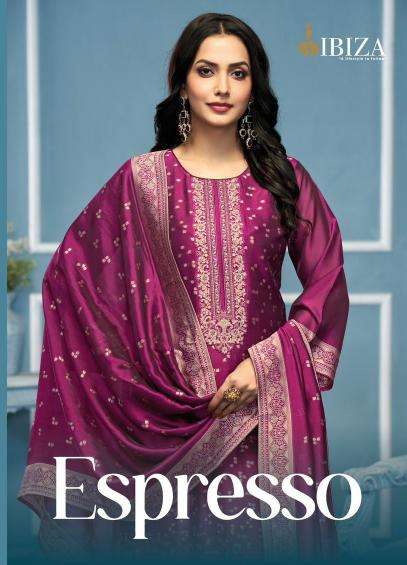 ibiza espresso series 1461-1464 - PURE BANGLORY SILK JACQUARD wholesale salwar kameez in surat