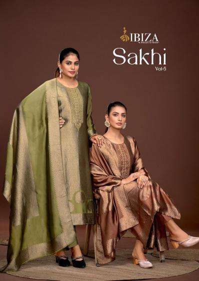 ibiza sakhi vol 5 series 1391-1394 PURE BANGLORY SILK JACQUARD wholesale salwar kameez in surat