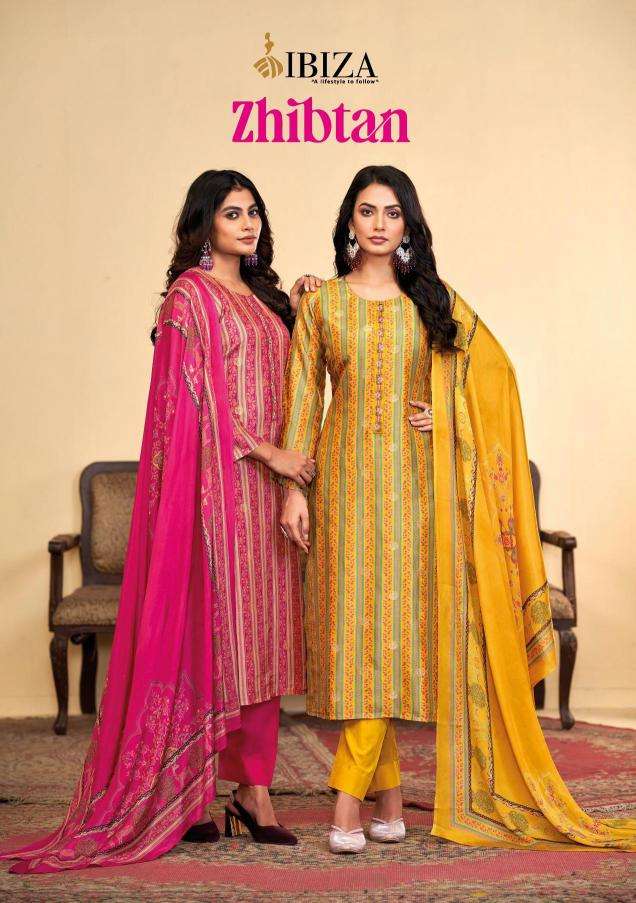 ibiza zhibtan vol 1 series 11121-11124 PURE SILK JAQUARD wholesale salwar kameez in surat