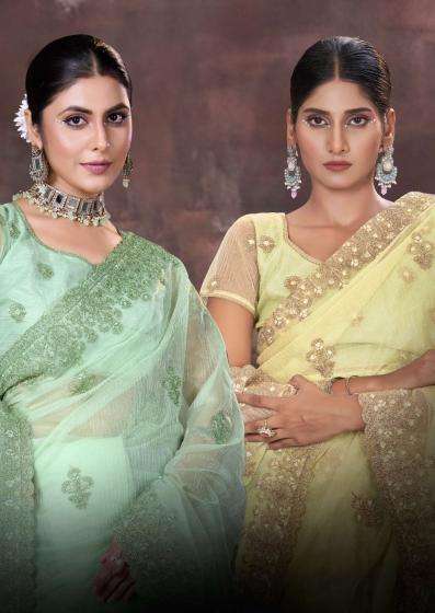 jayshree 2265a-2265d series Organza wholesale saree in surat 