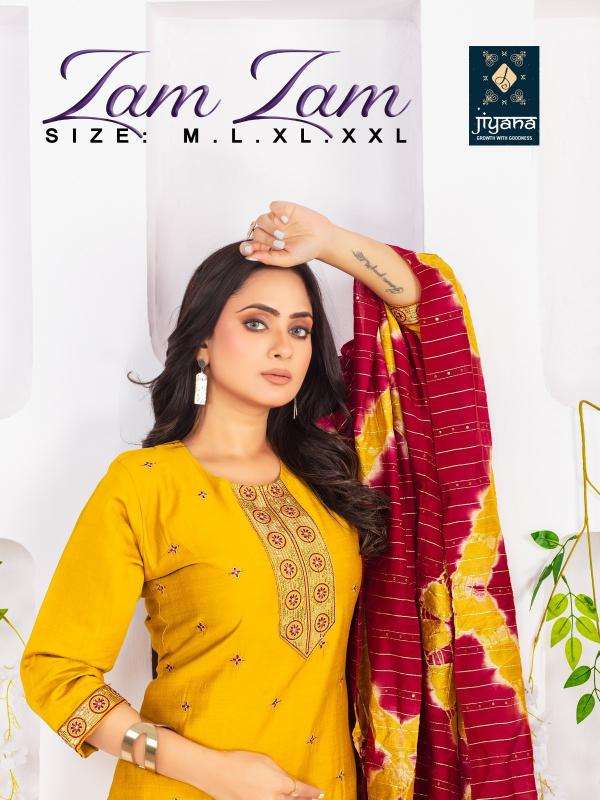 jiyana zam zam series 101-106 MANGO SILK Wholesale Salwar Kameez in Surat