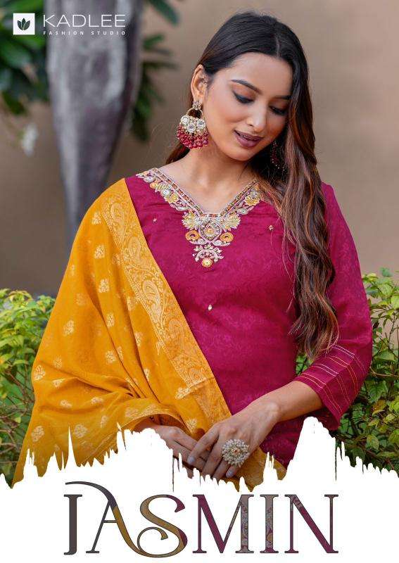 kadlee jasmin series 1001-1004 CHINON JACQUARD SILK Wholesale Salwar Kameez in Surat