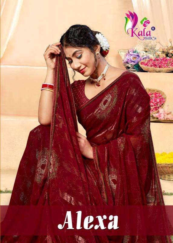 kala silks alexa series 1001-1008 Weightless Wholesale Saree in Surat