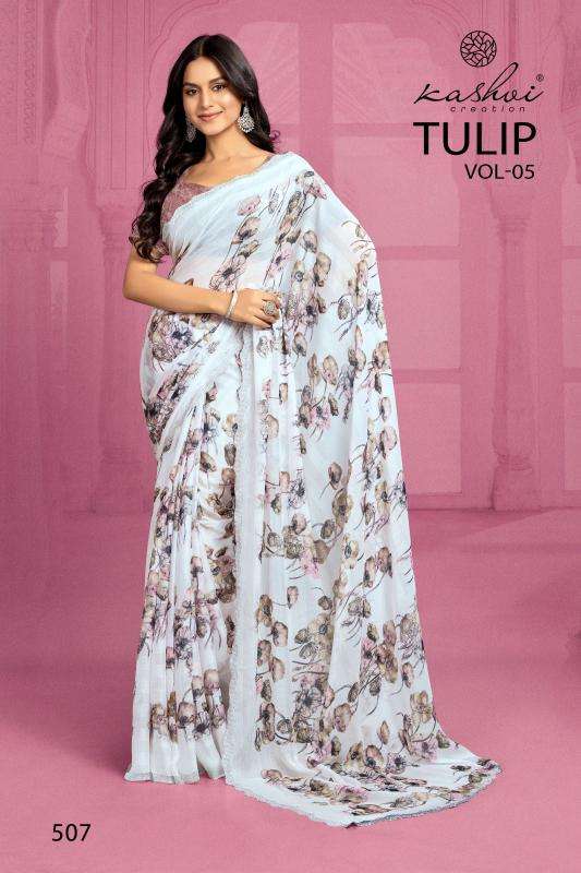 kashvi tulip vol 5 series 501-508 RIMZIM wholesale saree in surat 