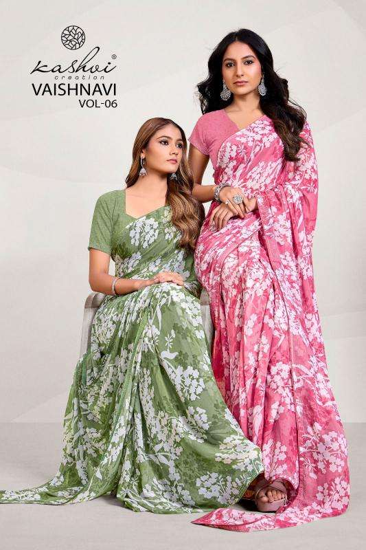 kashvi vaishnavi vol 6 series 601-608 WEIGHTLESS wholesale saree in surat 