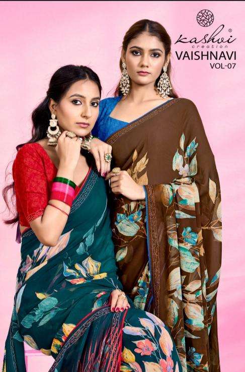 kashvi vaishnavi vol 7 series 701-708 GEORGETTE wholesale saree in surat 