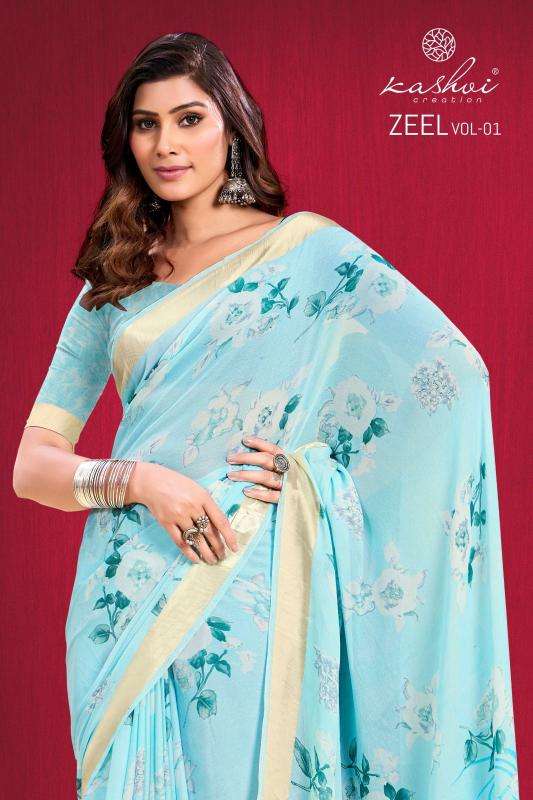 kashvi zeel vol 1 series 101-108 Dull moss wholesale saree in surat 