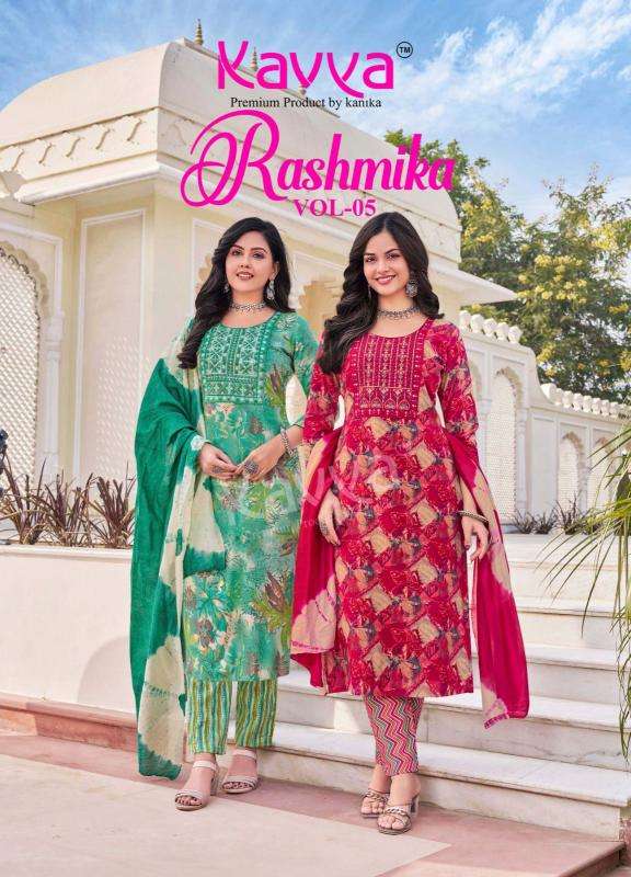 kavya rashmika vol 5 series 5001-5010 RAYON Wholesale Salwar Kameez in Surat