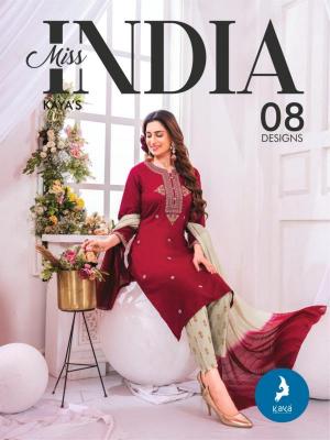 kaya miss india series 101-108 RAYON SLUB Wholesale Salwar Kameez in Surat