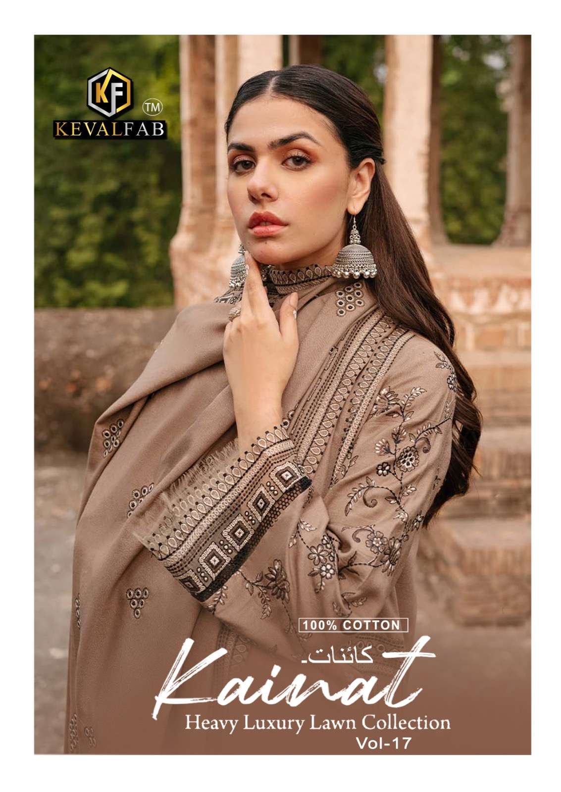 Keval Fab Kainat Vol-17 series 17001-17006 Lawn Cotton wholesale salwar kameez in surat