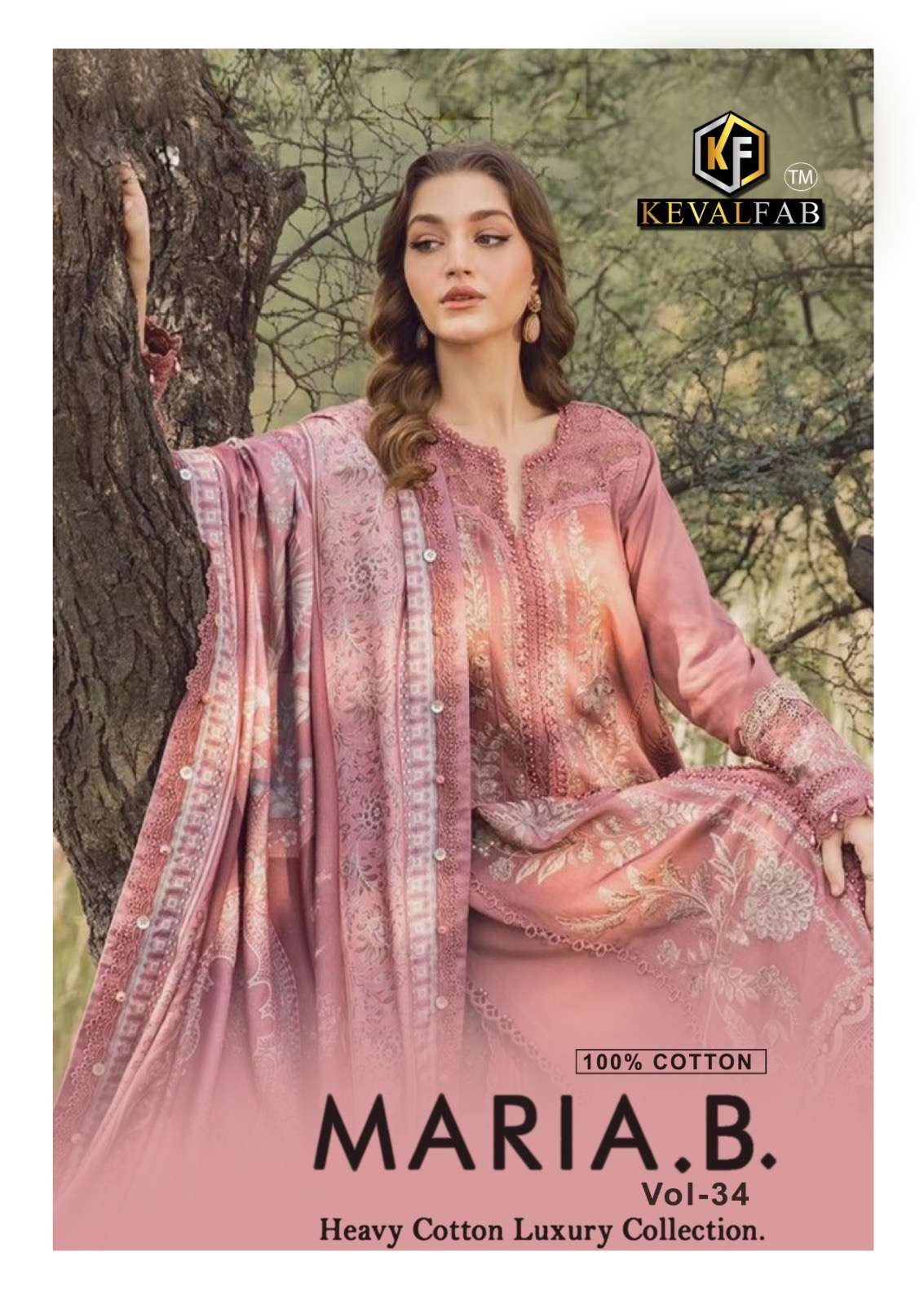 Keval Fab Maria.B Vol-34 series 34001-34006  Pure Lawn Cotton wholesale salwar kameez in surat