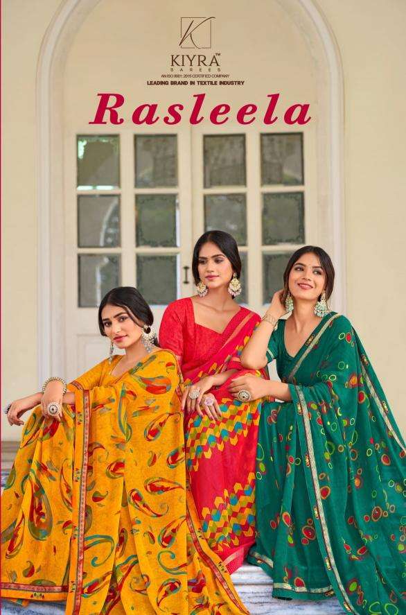 kiyra rasleela vol 1 series 1001-1008 GEORGETTE wholesale saree in surat 