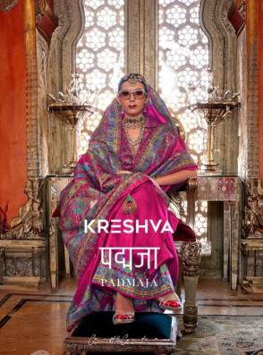 kreshva padmaja series 713-718 P.V Silk Wholesale Saree in Surat