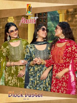 master block buster vol 5 RAYON FOIL Wholesale Salwar Kameez in Surat