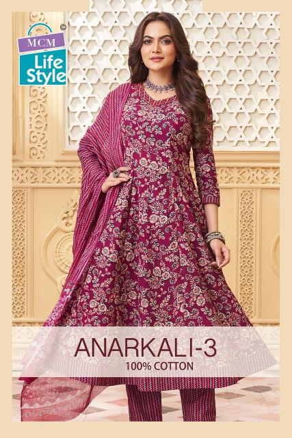 MCM Anarkali Vol-3 series 301-310 Heavy Cotton Wholesale Salwar Kameez in Surat