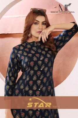 moksh star vol 1 series 5111-5113 Viscose Maslin Wholesale kurti in Surat