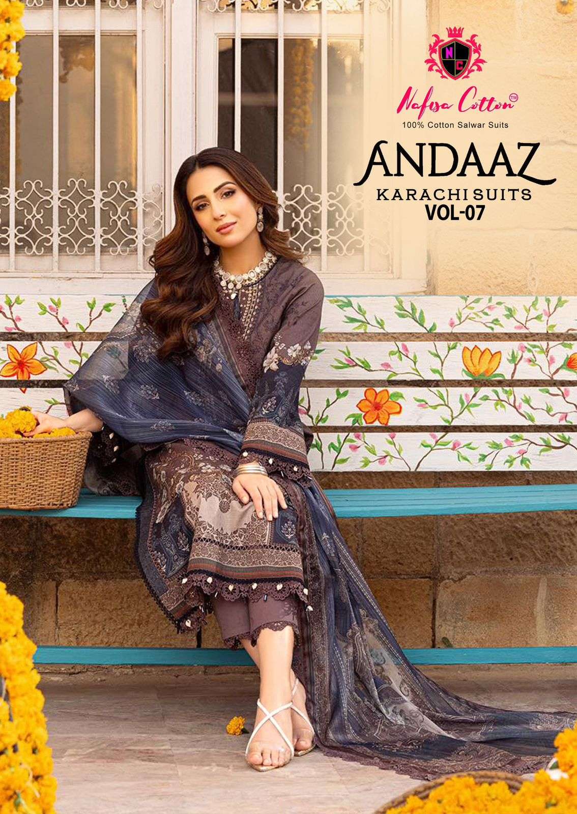 Nafisa Andaaz Vol-07 series 7001-7006 Soft Cotton Wholesale Salwar Kameez in Surat