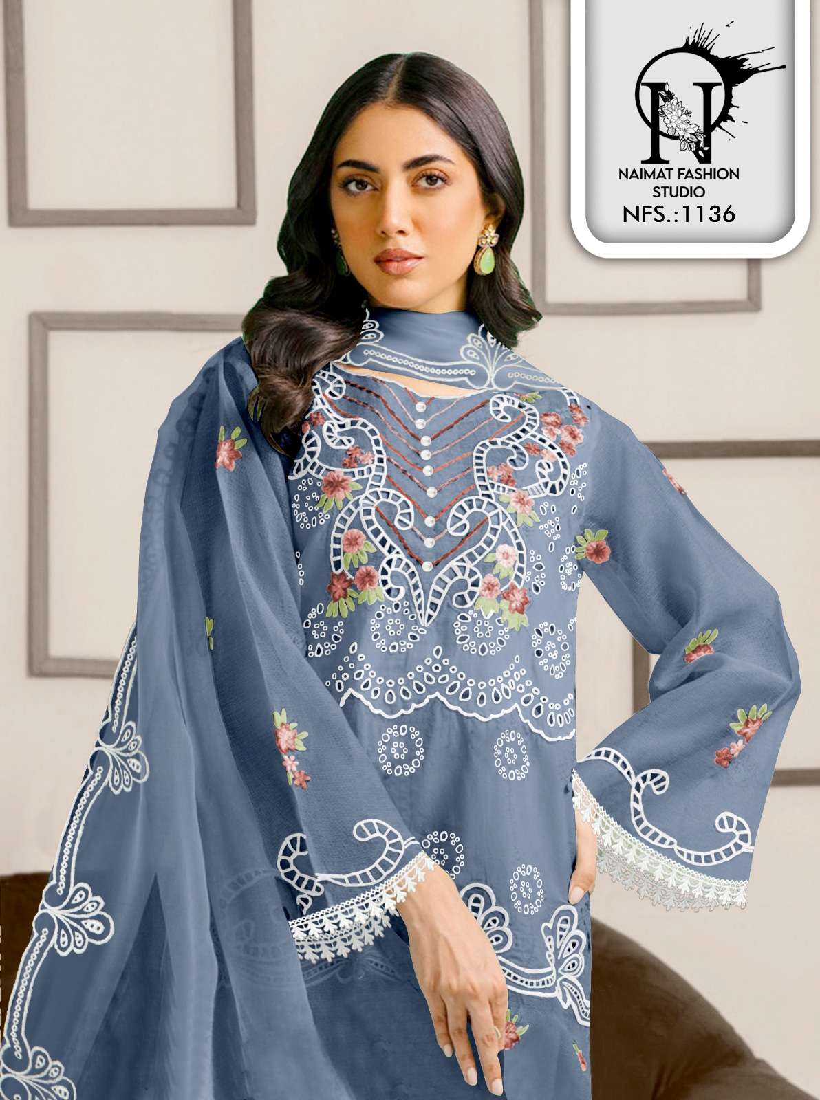 Naimat Fashion NFS-1136 Roman Silk Wholesale Salwar Kameez in Surat