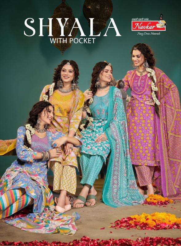 navkar shyala series 1001-1008 COTTON wholesale salwar kameez in surat