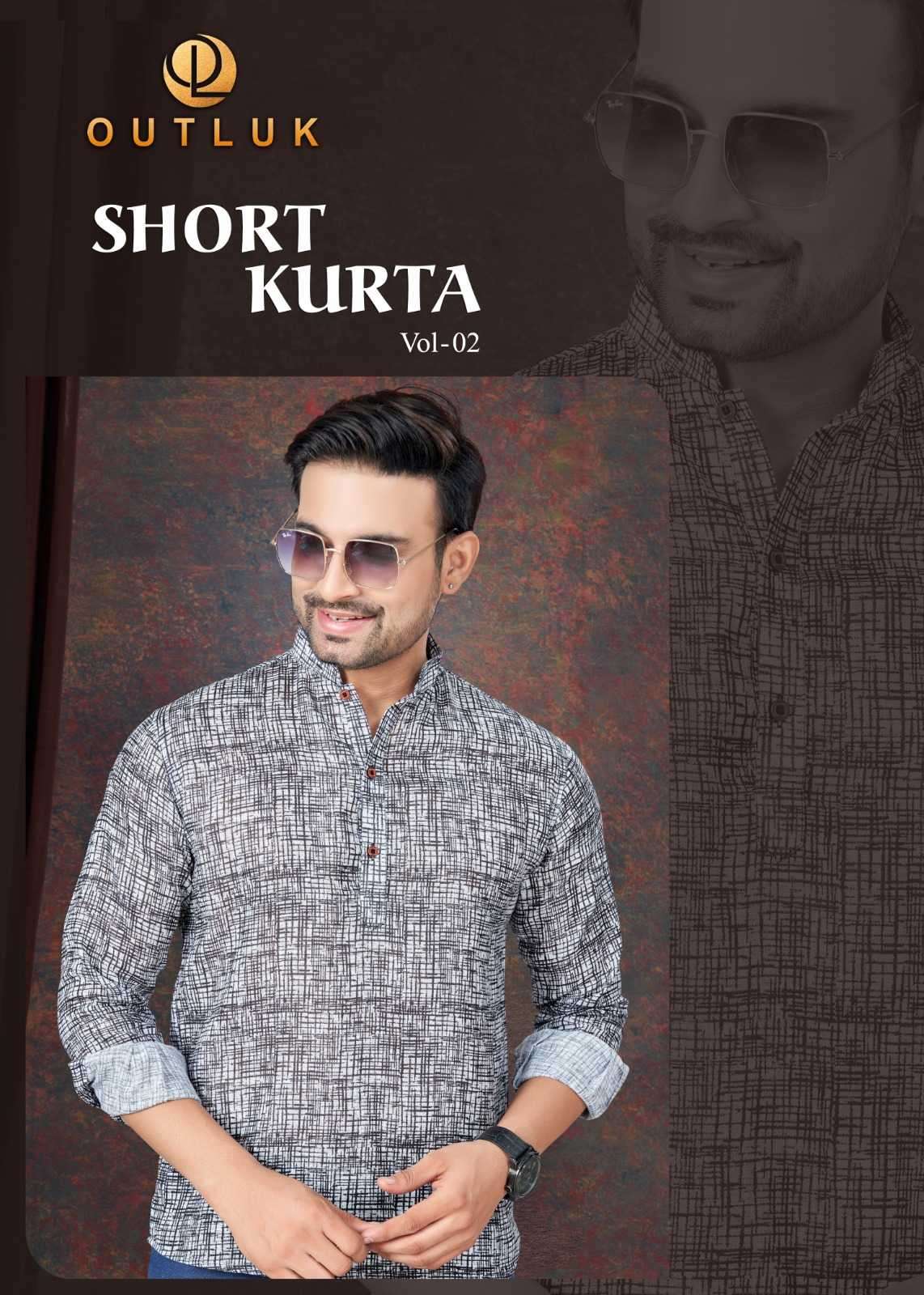 outluk short kurta vol 2 series 101-108 LINEN wholesale kurti in surat 