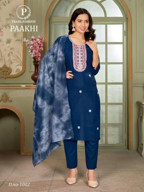 pearl fashion paakhi series 1001-1004 RAYON Wholesale Salwar Kameez in Surat