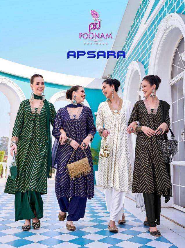 poonam apsara series 1001-1006 Pure Rayon Wholesale Salwar Kameez in Surat