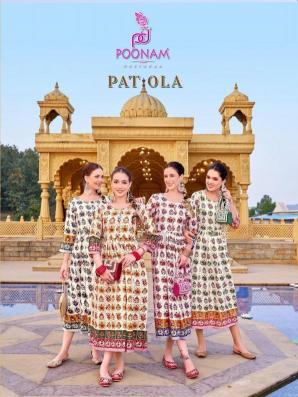 poonam patola series 1001-1004 COTTON  Wholesale kurti in Surat