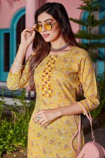 PR 9STAR FASHION BINDIYA Cotton Blend Wholesale kurti in Surat