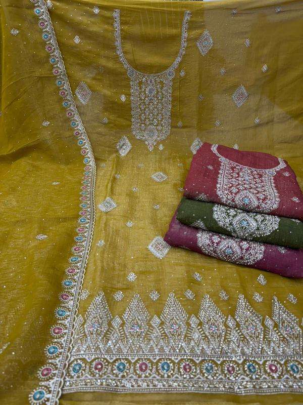 pr hina crunchy silk wholesale salwar kameez in surat