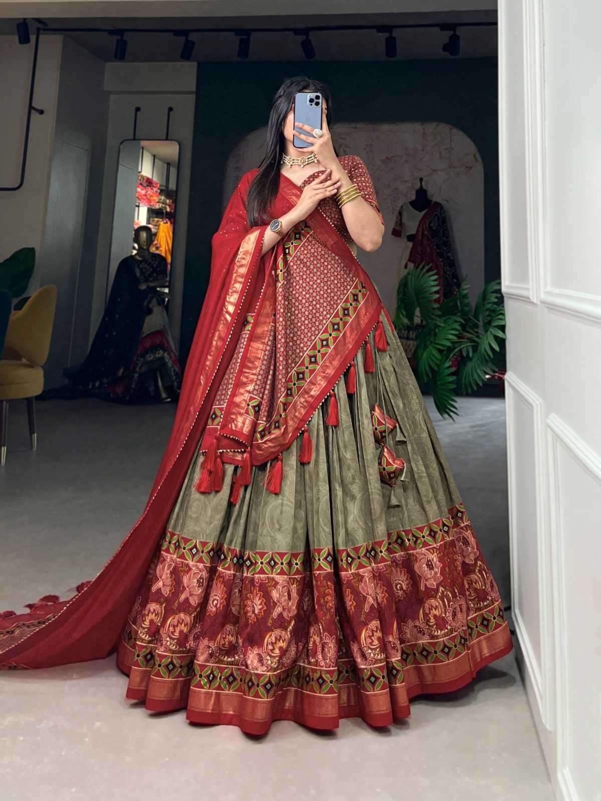 pr lnb1210 Tussar Silk wholesale lehenga in surat 