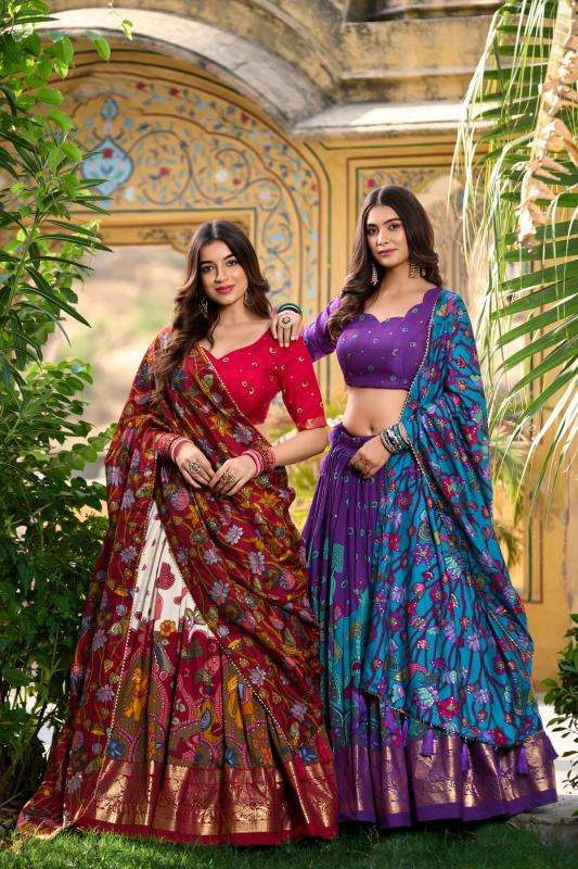 pr musafir lnb1219 tussar silk wholesale lehenga in surat 