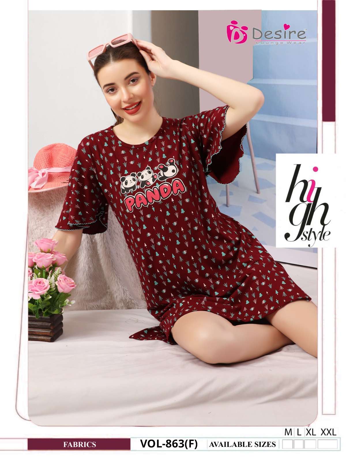 Premium Butterfly Sleeves Short Hosiery Wholesale Nighties in Surat – Comfortable 