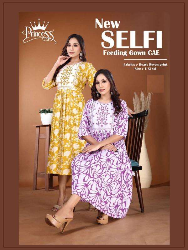 princess selfi series 1001-1006 Heavy Reyon wholesale kurti in surat 