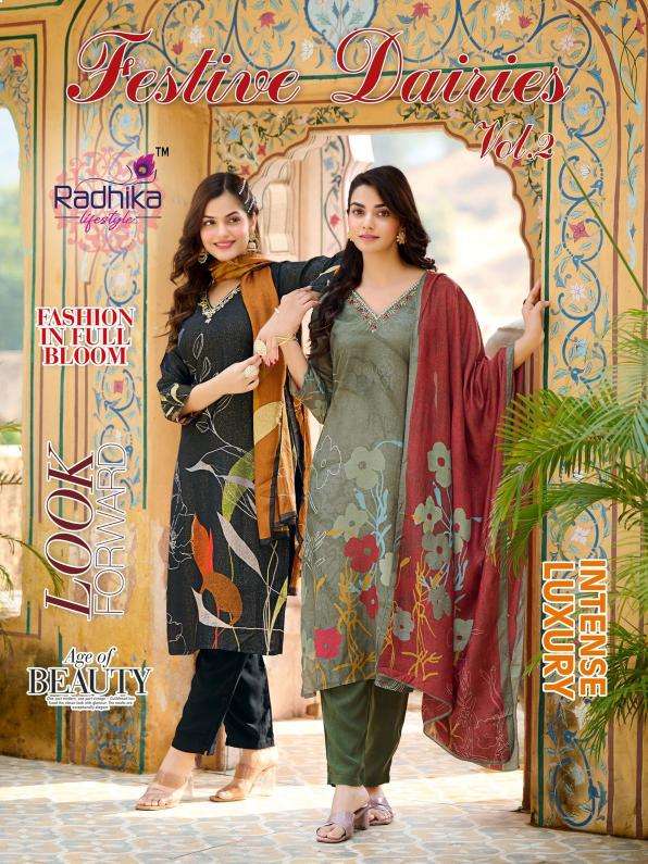 radhika lifestyle festive dairies vol 2 series 2001-2006 PURE MUSLIN Wholesale Salwar Kameez in Surat