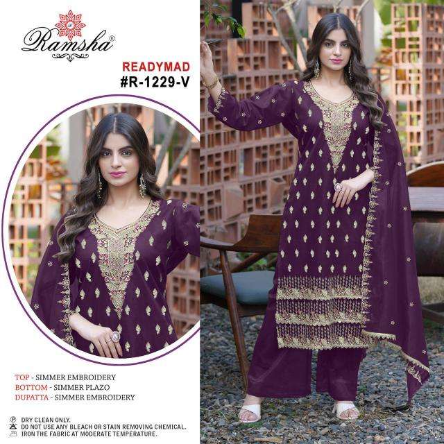 ramsha 1229 nx uvwx SIMMER EMBROIDERY wholesale salwar kameez in surat