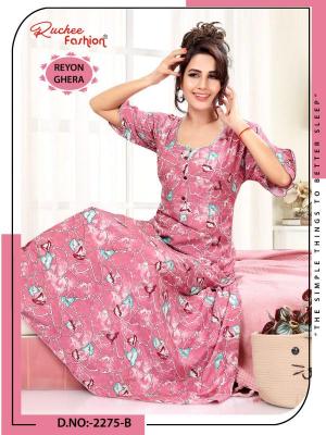 ruchee fashion 2275-2279 RAYON Wholesale night gown in Surat