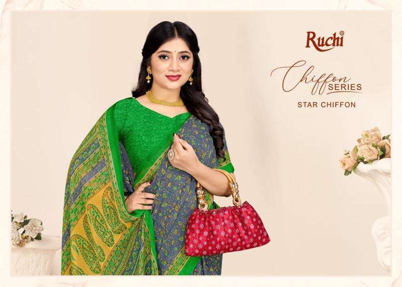 ruchi star chiffon series 38701-38703 Chiffon wholesale saree in surat