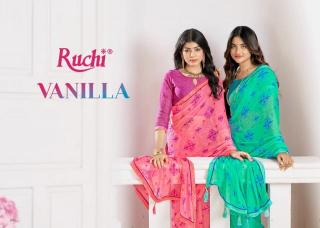 ruchi vanilla vol 5 series 31101-31103 Chiffon Wholesale Saree in Surat