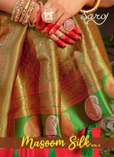 Saroj Masoom silk vol-4 series 1001-1008 50*600 silk Wholesale Saree in Surat