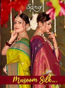 Saroj Masoom silk vol.5 series 1001-1008 50*600 silk Wholesale Saree in Surat