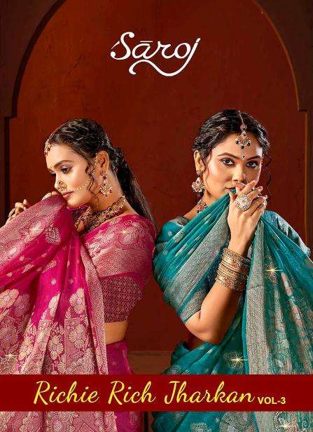 Saroj Richie rich jharkan vol-3 series 1001-1006 Silk wholesale saree in surat 