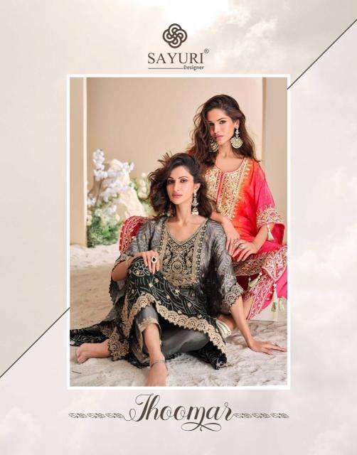 sayuri jhoomar series 5702-5705  PURE VISCOSE Wholesale kurti in Surat