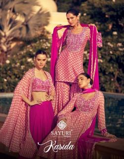 sayuri kasida series 5712-5714 CHINON SILK Wholesale Salwar Kameez in Surat